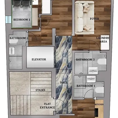 Stunning 3br 3bathroom 3ac Near Metro D5 Apartman